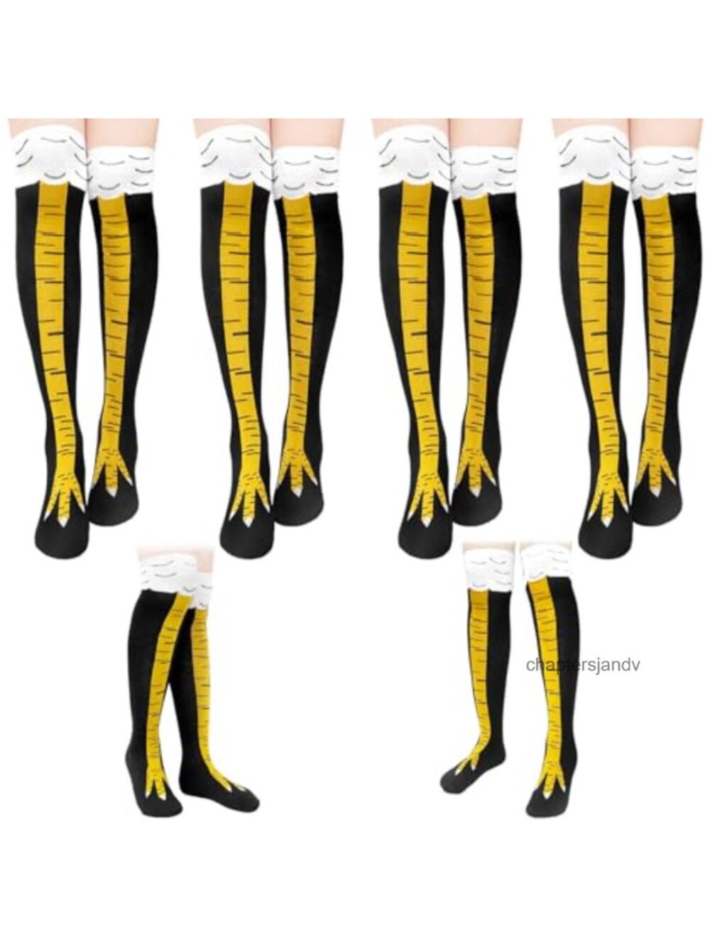 4 Pair Chicken Legs Over The Knee Socks Novelty Funny Cosplay Party Socks